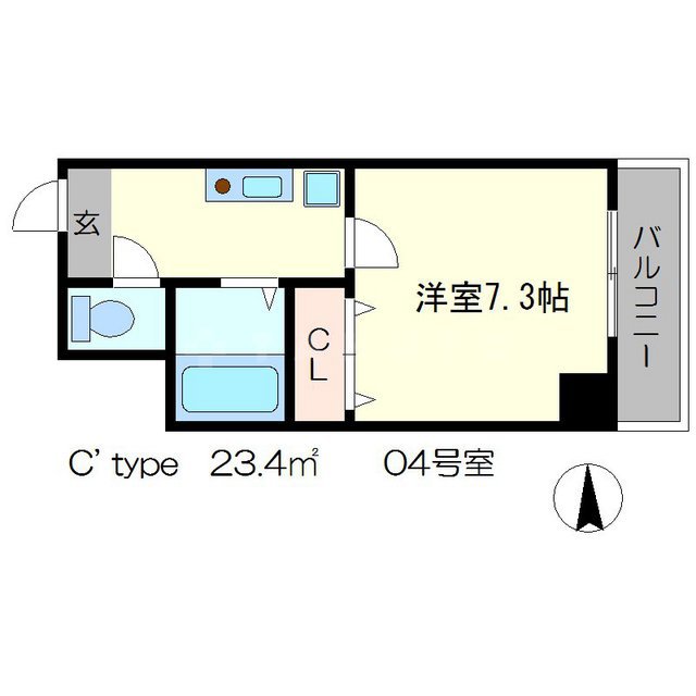 エリーフラッツ西洞院の間取り