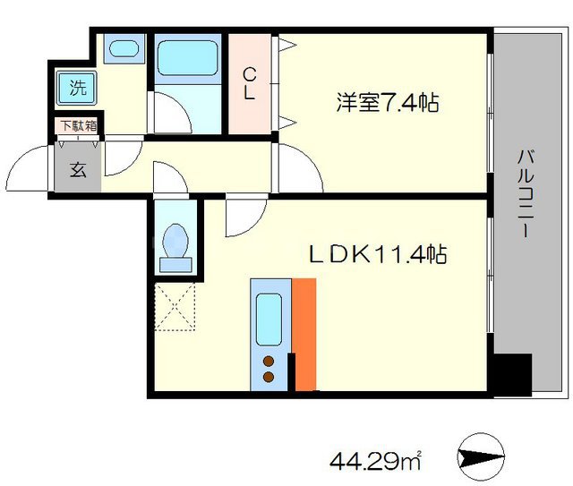 KDXレジデンス西大路の間取り