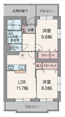 プラス・ド・ボヌールの間取り