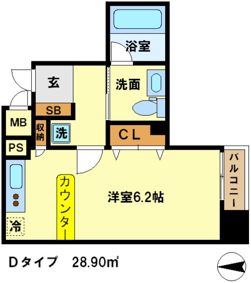 アーバンフラッツ四条西洞院の間取り