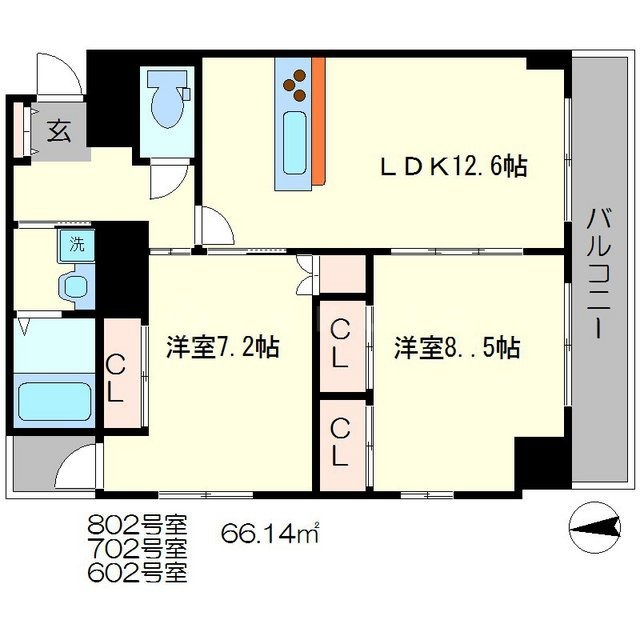 ランフォート西院の間取り