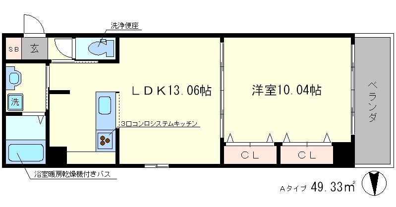 メディナ西院の間取り