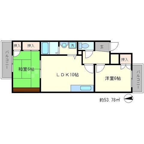 レションド清涼の間取り
