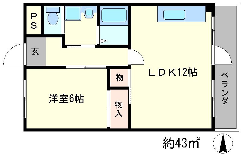 洛マンションの間取り