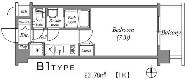 アスヴェル京都壬生EASTの間取り