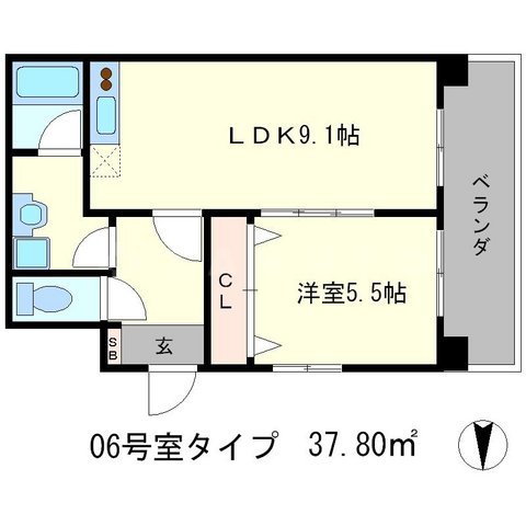 エターナルコート三条の間取り