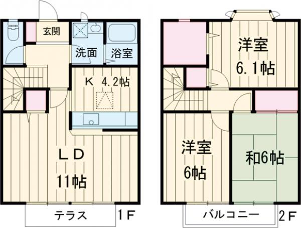 サンパークAの間取り