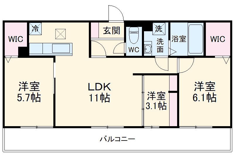 二子山パークヴィラの間取り