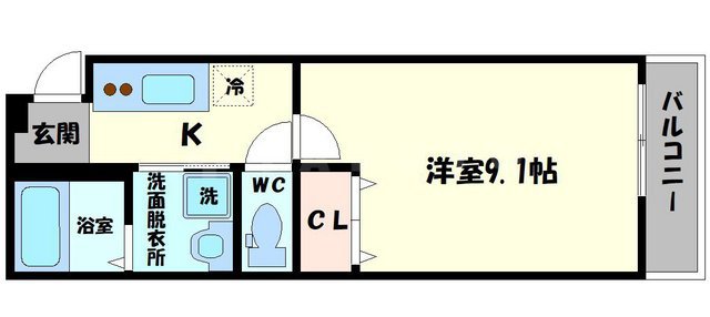フジパレス太子橋Ⅲ番館の間取り