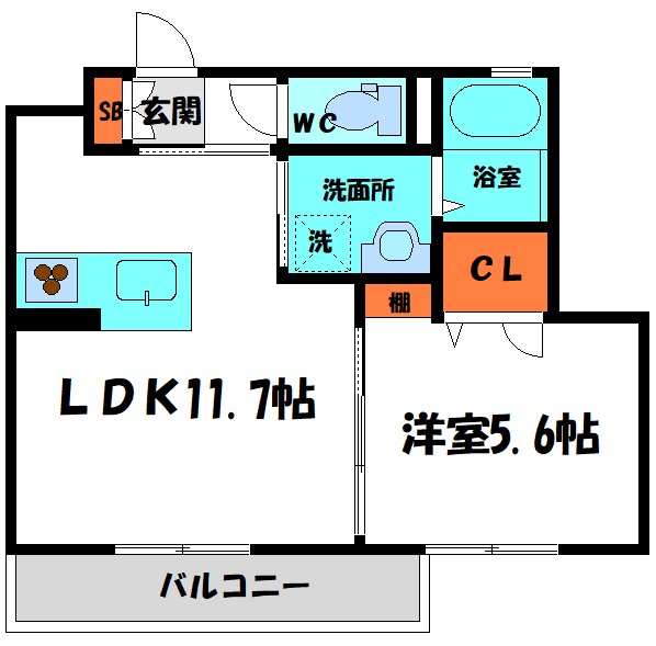 シャーメゾン高瀬09の間取り