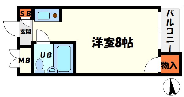 ロータリーマンション西三荘の間取り