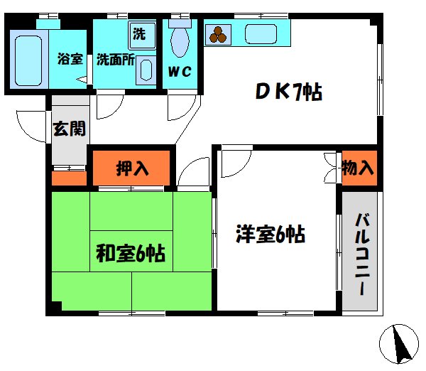 シャルムハイツの間取り