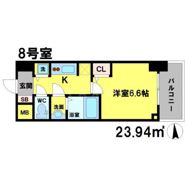 S-RESIDENCE江坂Eminenceの間取り