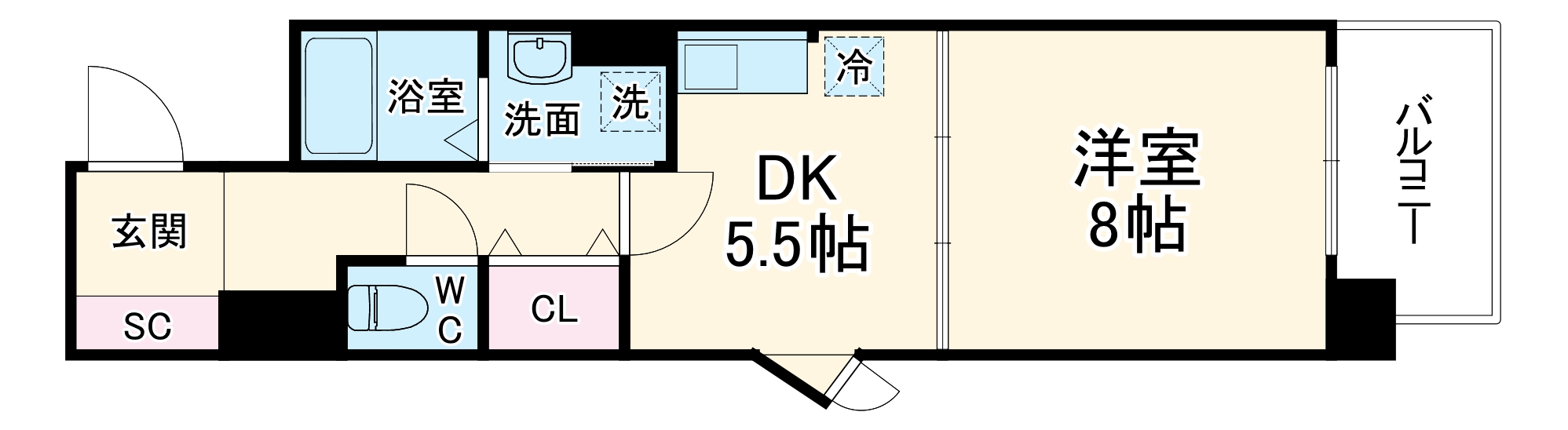 プレミュール阿波座の間取り