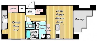 SHUNKI江戸堀の間取り