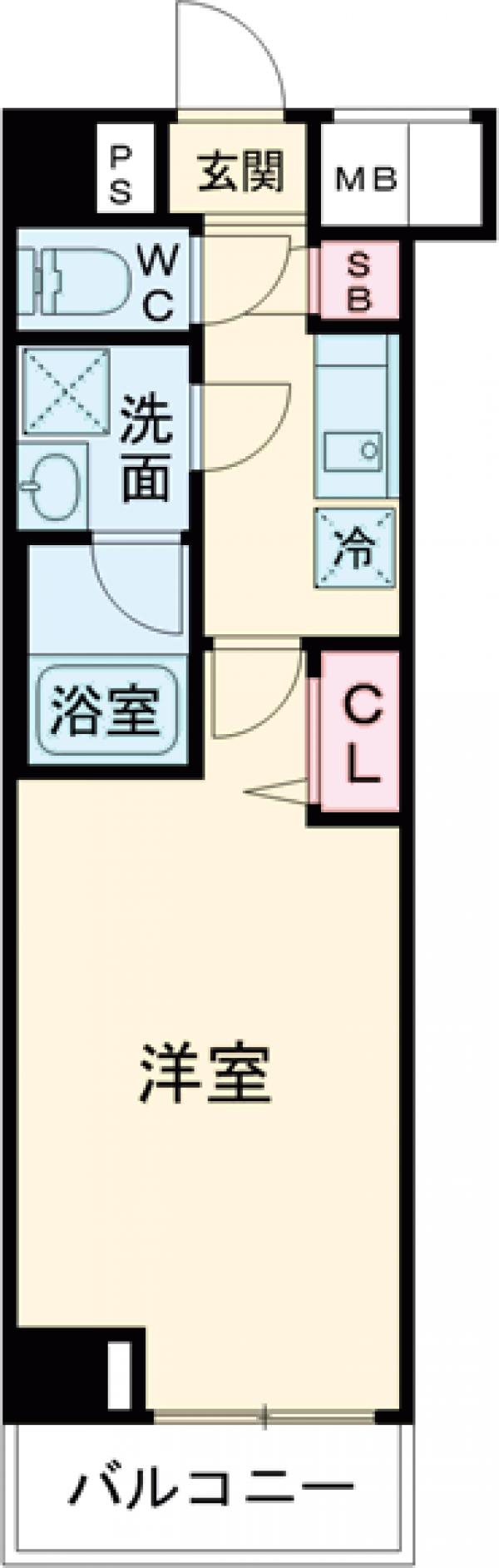 メインステージ府中中河原駅前・215号室の間取り