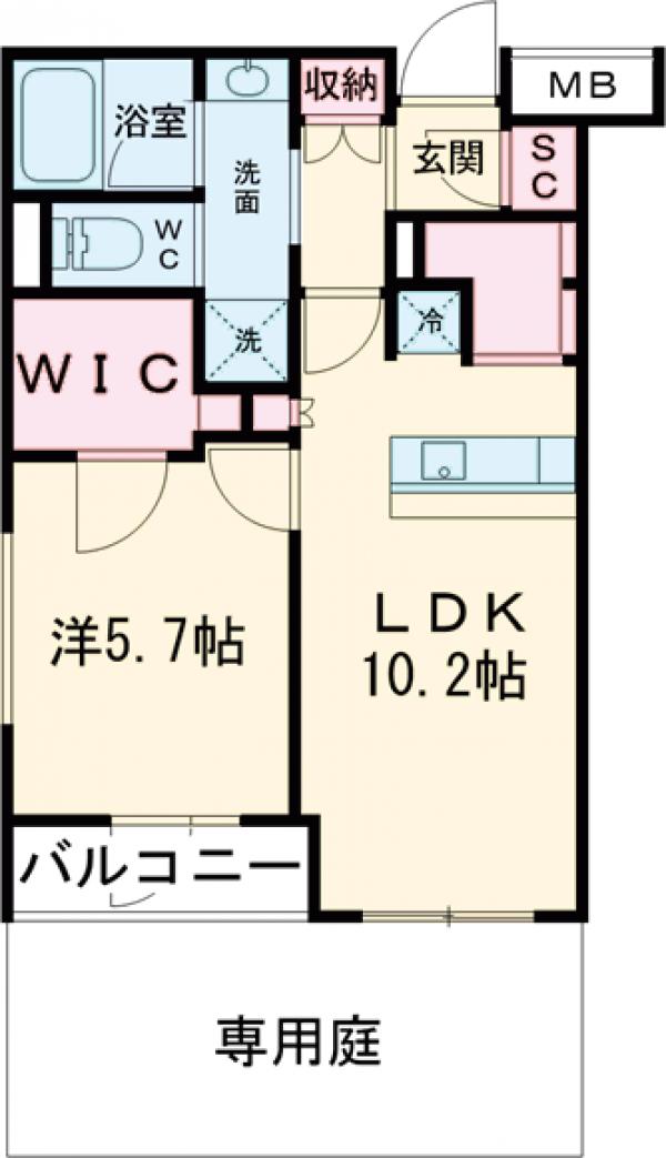 プレディアコート代々木上原・108号室の間取り