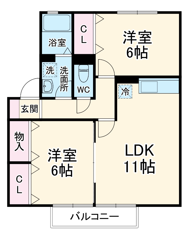 グランディールⅢの間取り