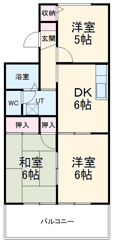 セジュール山之手の間取り