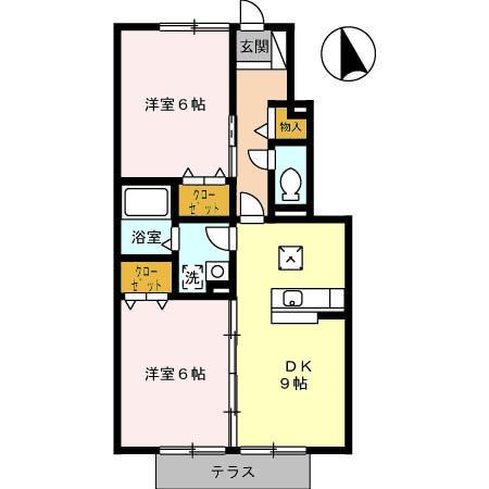グランディール Aの間取り