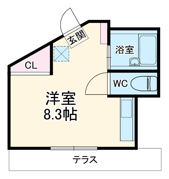 ウエストリバー宮崎台・405号室の間取り