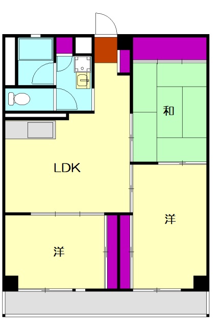 コーポ落合の間取り