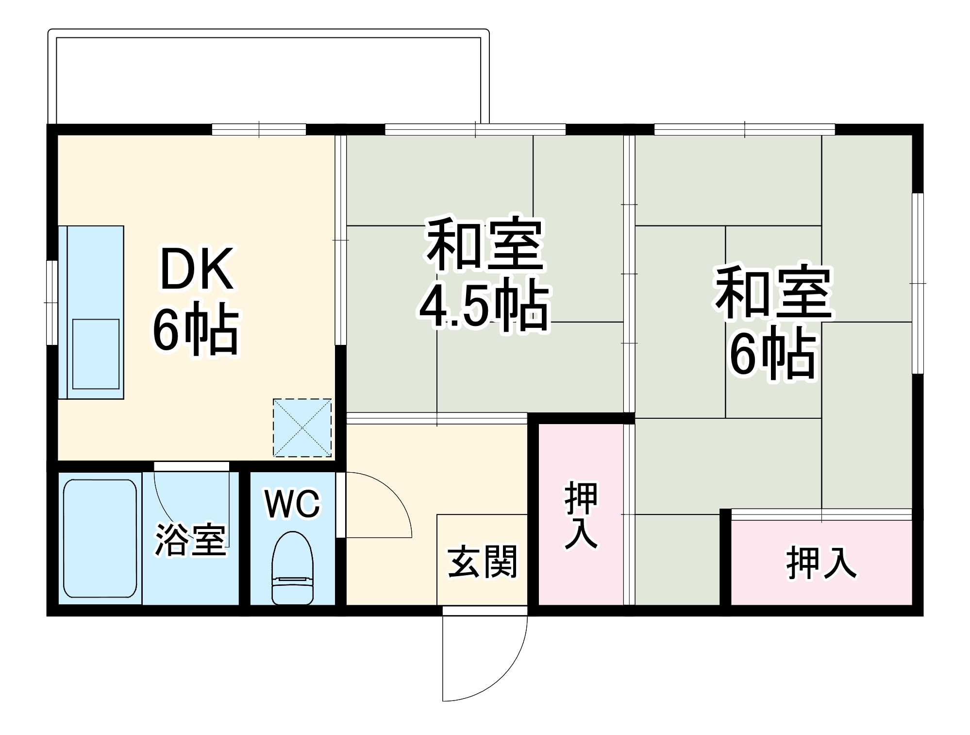 花形コーポの間取り
