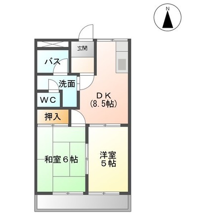 エスポワールオクダⅠの間取り