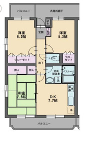 サンエールSの間取り