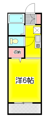 新松戸の完工年月(1992年3月)築の賃貸アパートの間取り