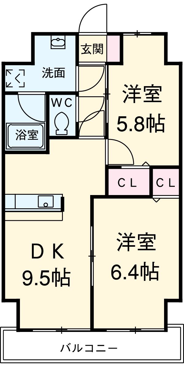 ヴィヴルミュウの間取り