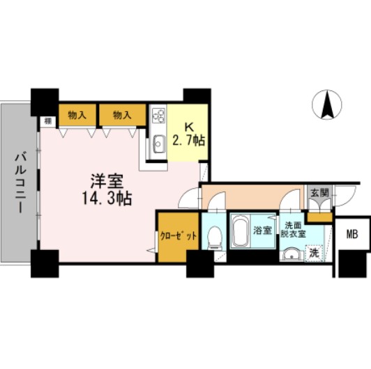 品川シーサイドビュータワー　Ⅰ・2718号室の間取り