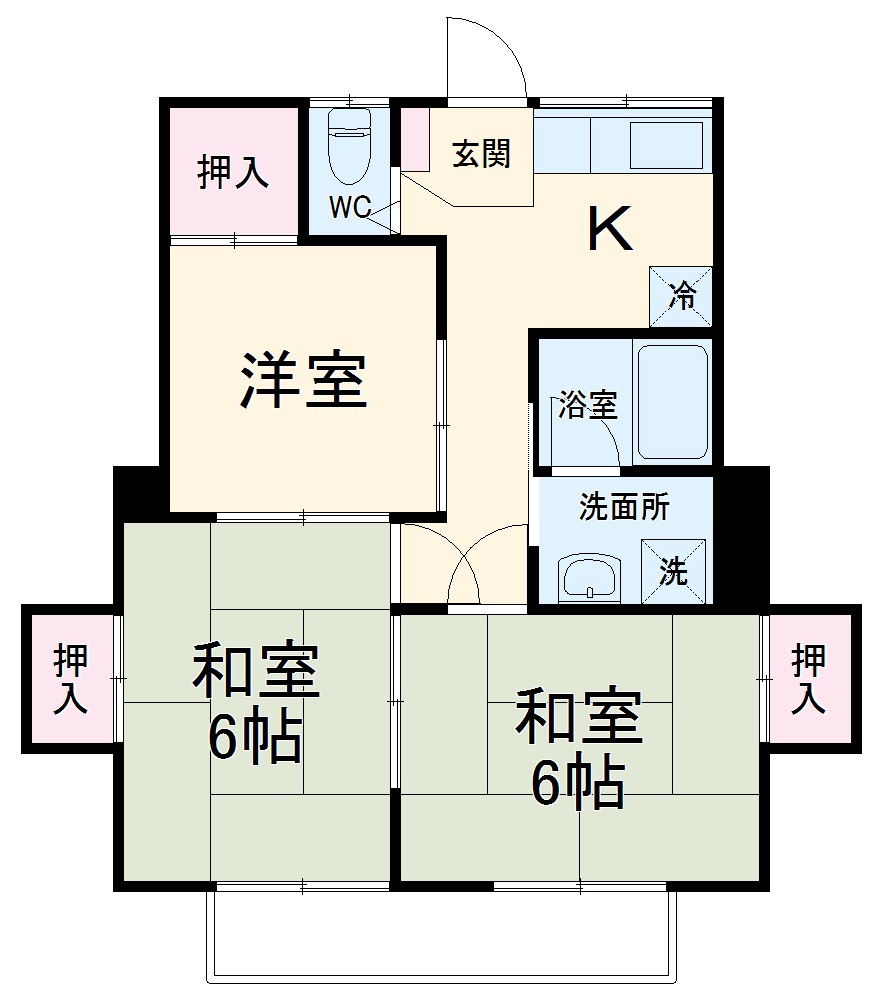 渋沢の完工年月(1991年3月)築の賃貸アパートの間取り