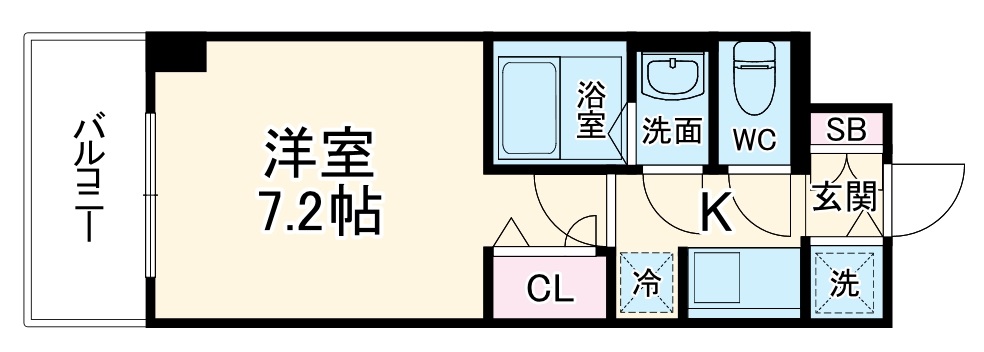 S-RESIDENCE新大阪Rishの間取り