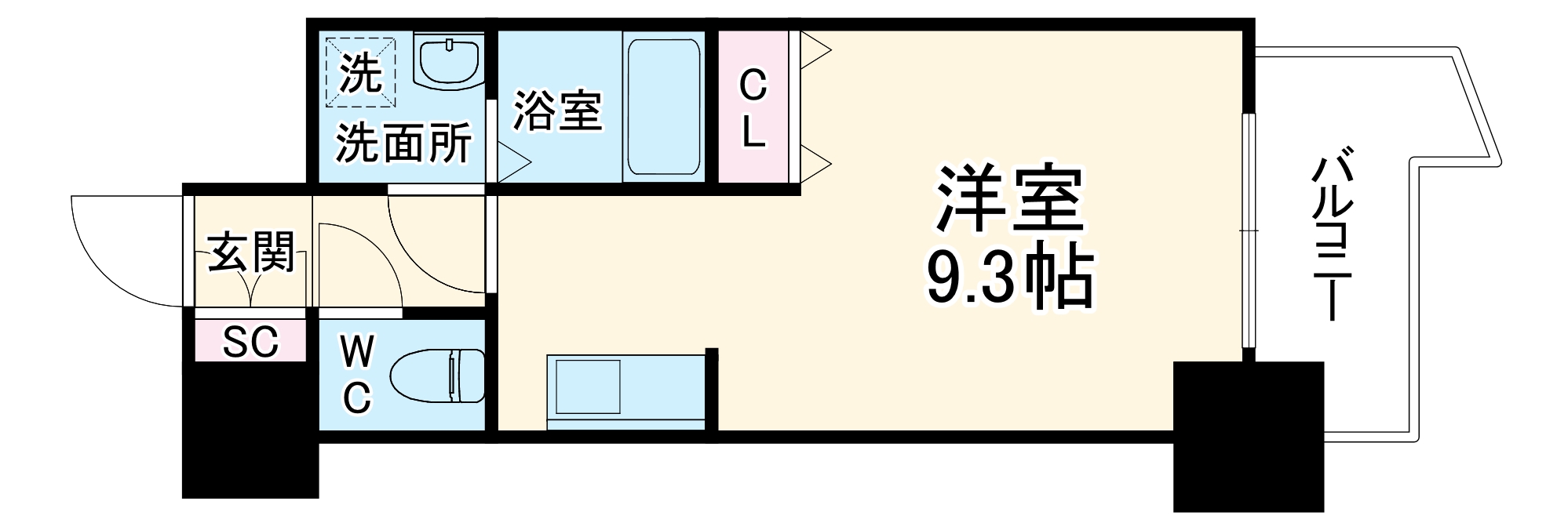 プライムアーバン松屋町の間取り