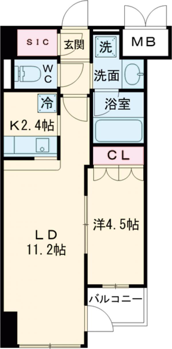 エスティメゾン四谷坂町の間取り