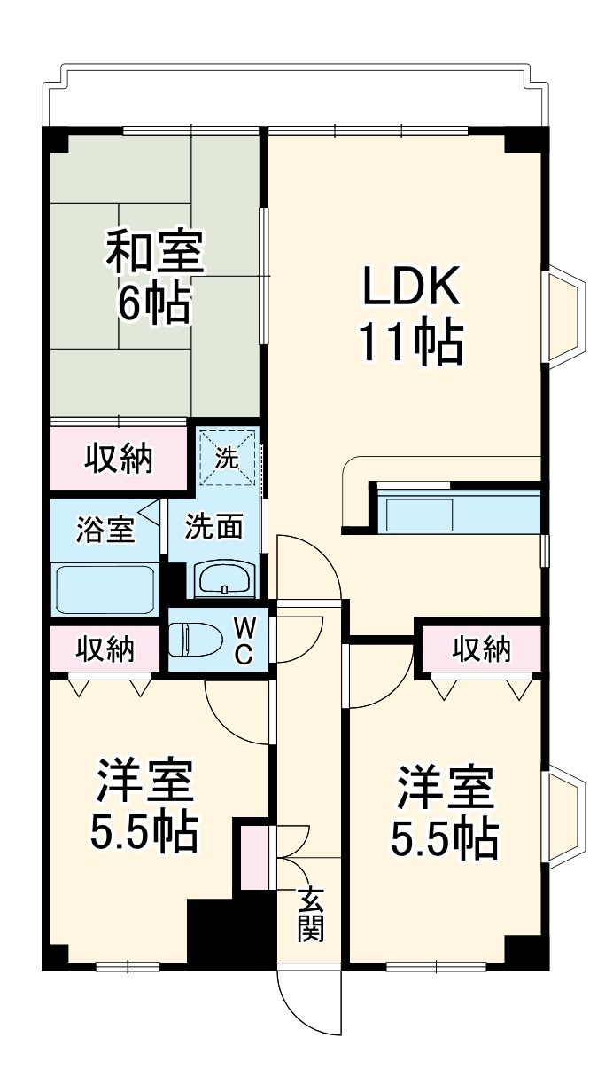 クラールハイト秋本の間取り