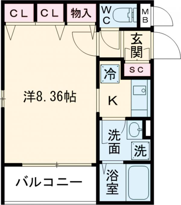 リバティコート千歳烏山の間取り