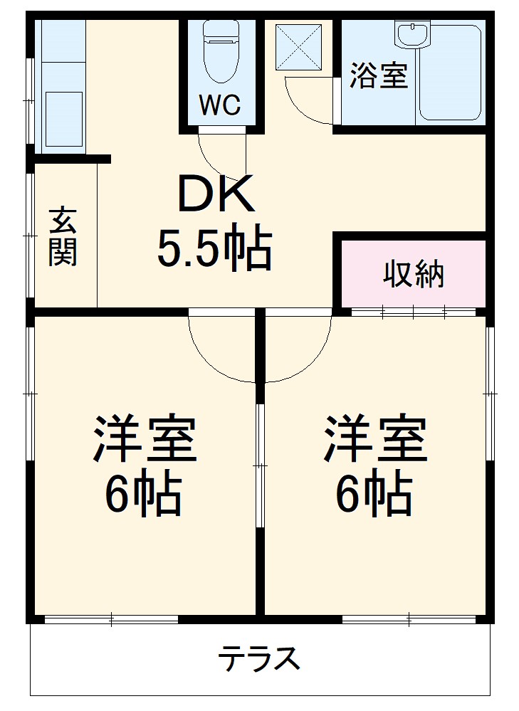 野々下ハイムB棟の間取り