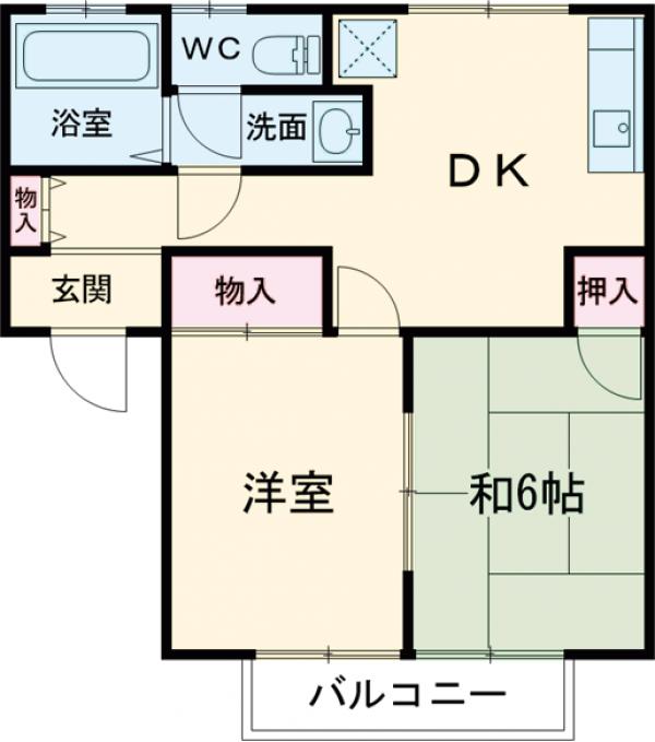 安納コーポBの間取り