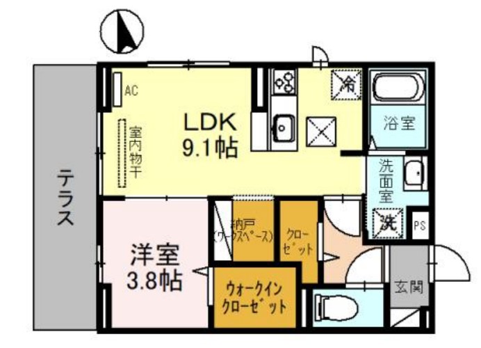 マルベリー瓜生Ⅱの間取り