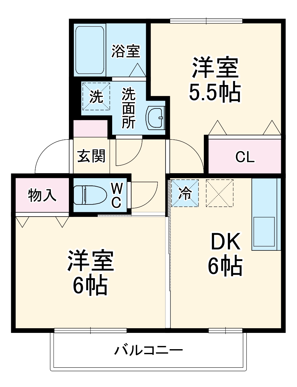 レザン長根 Aの間取り