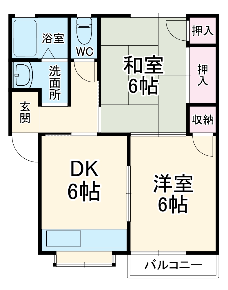 足土コーポの間取り