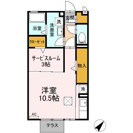 レセンテ鶴が沢Ⅱの間取り