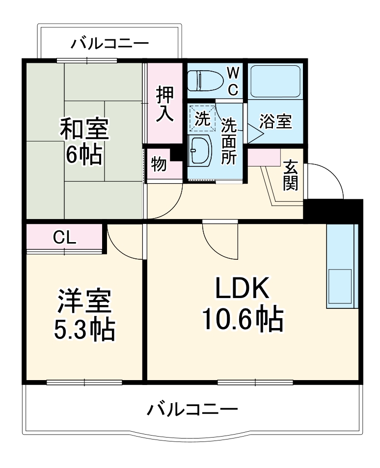 メディオ初生弐番館の間取り