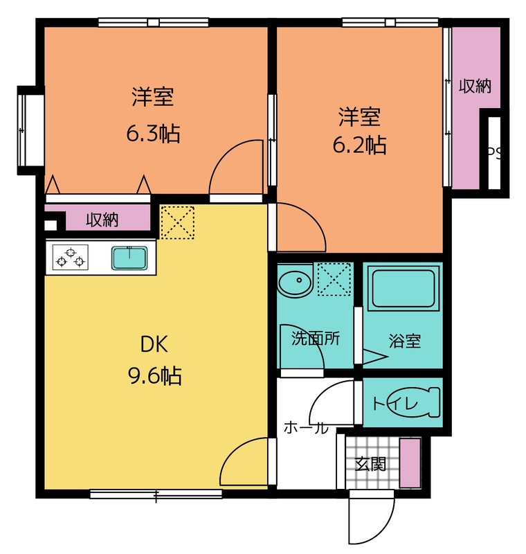 コンフォート大栄A棟の間取り