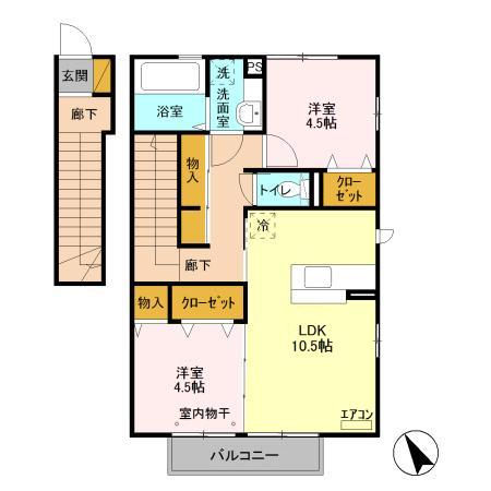イーストパーク八ヶ崎の間取り