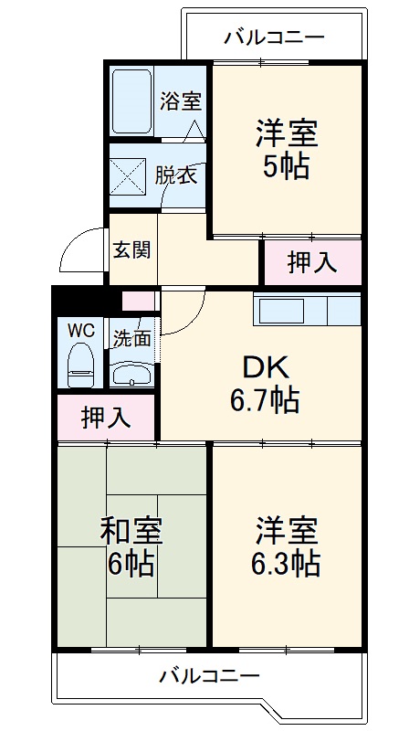 メゾンサンヒルズの間取り