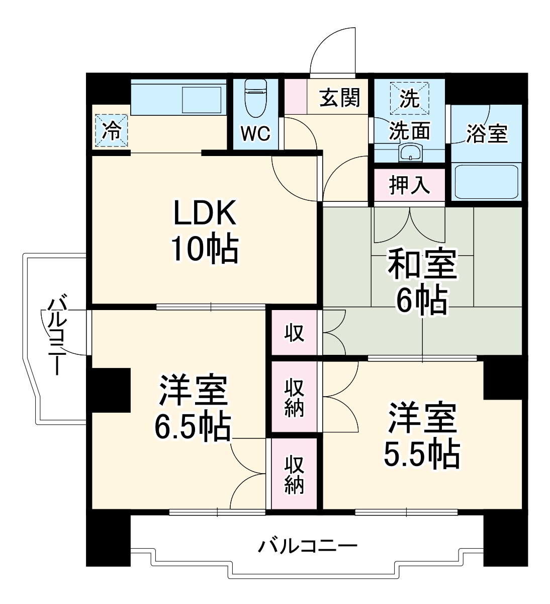 イーストガーデンポプラ館の間取り