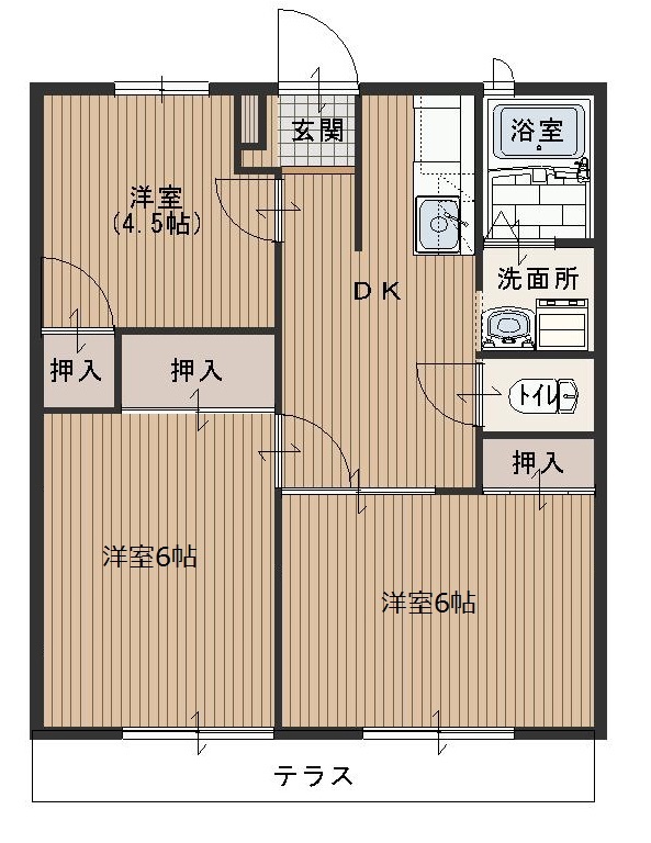サンシティハウスBの間取り